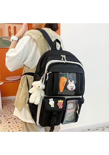 Zyzqstore Pasifix Büyük Kapasiteli Okul Çantası Seti 4 Parça Mavi Öğrenci İçin Mavi