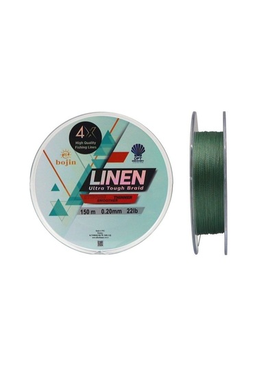 DFT Bojin 4X Linen İp Misina 0.20 mm 150 m Yeşil