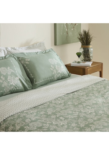 Karaca Home Haven %100 Pamuk Tek Kişilik Nevresim Takımı Koyu Mint Mint