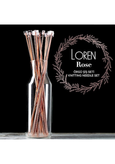 Loren Rose 35cm Örgü Şişi Seti