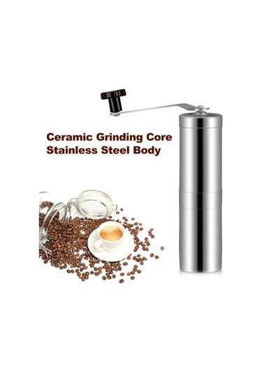Shineyee Paslanmaz Çelik Manuel Kahve Değirmeni - Taşınabilir 40g Kapasiteli