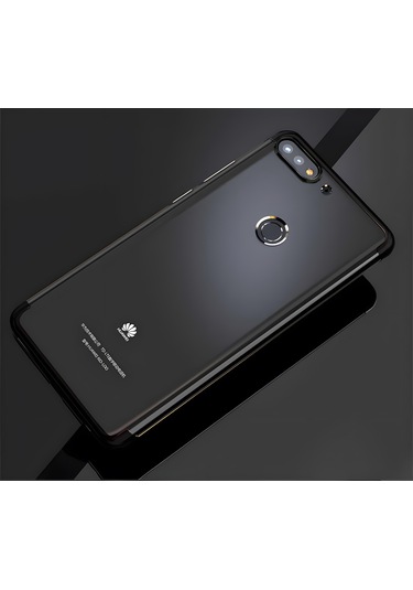 Huawei Y7 2018 Kılıf Dört Köşeli Lazer Silikon Kılıf 001