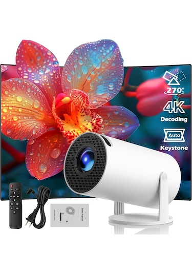 Magazashop HY300 UltraHD Projeksiyon Cihazı Beyaz