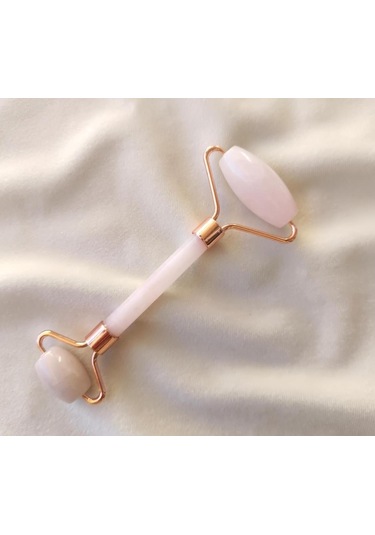 Gül Kuvars Yüz Masajı Silindiri Yüz Germe Yanak Zayıflama Cilt Bakımı Masaj Cihazı