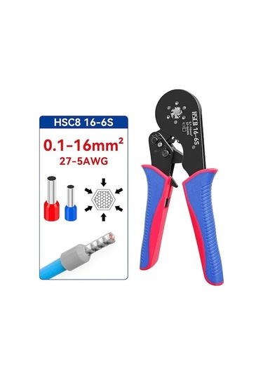 Carrier- Ferrule Krimping Aracı Hsc816-6s 0.1-16mm²/27-5awg 1 Adet