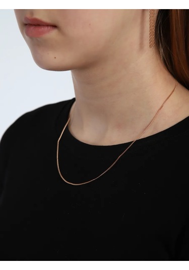 Voznesenskij Uvelirnyj Zavod 925 Ançız Kolye Gümüş Zinciri Altın Kaplama 250228215 Altın