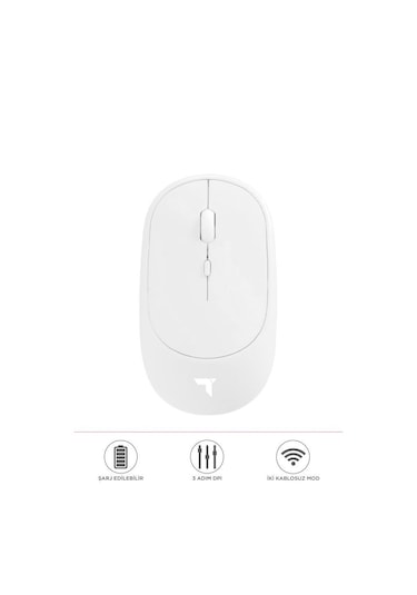 Torima Tm-16 Mavi Kablosuz Çift Modlu Sessiz Mouse Fare 001