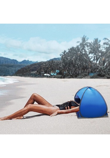 Dofolink Güneş Koruyucu Mini Çadır L Boyutu 80x50x55cm, 0.25kg, Kolay Kurulur Ve Taşınır, Göz Ve Yüzü Güneşten Korur Çok Renkli