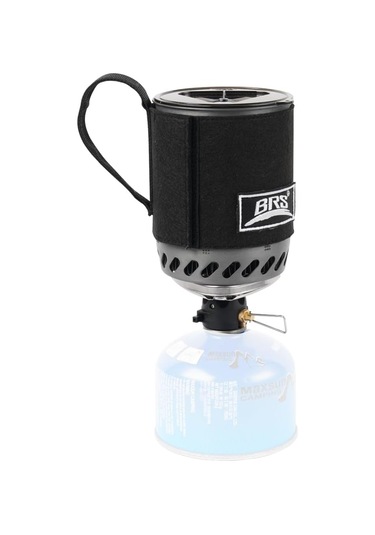 0.5l Kaynatma Kamp Tenceresi, Katlanabilir Isı Eşanjörü Potu, Yürüyüş Seyahati İçin Kamp Brülör Sistemi Gri