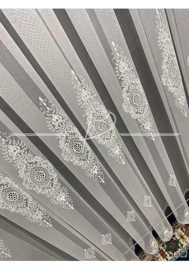 Tül Perde Taç Marka Ziyu Desen 1 Kalite Tt Kumaş-72048 Çok Renkli