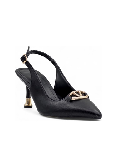 Kaygısız Toka Detaylı İnce Topuklu Abiye Siyah