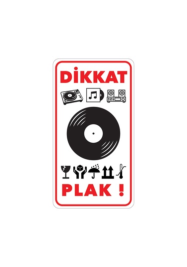 Dikkat Plak Uyarı Etiketi 100 Adet