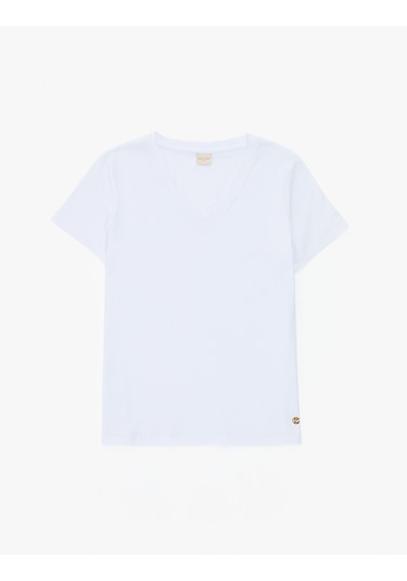 Pierre Cardin Kadın Beyaz Tişört Basic 50326875-vr013