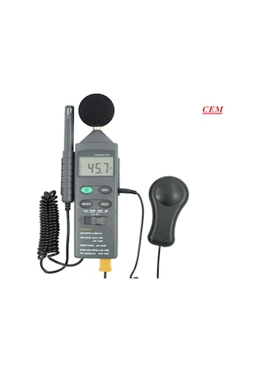 Cem Dt-8820 Çok İşlevli Dördü Birarada Isı.Nem.Işık ve Ses Ölçer