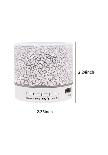 Youtek Portatif Mini Mavi Bluetooth Hoparlör 7 Renkli Işıklı Usb/tf Kart Desteği Taşınabilir Müzik Çalar