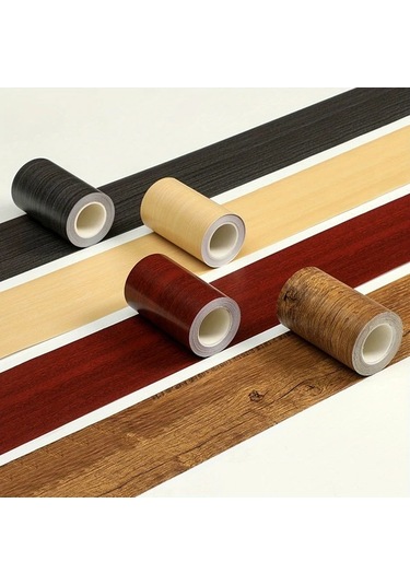 Elmpaly 01 Ahşap Desenli Kendinden Yapışkanlı Çıkarılabilir Mobilya Yenileme Şeridi Duvar Masa Kapı