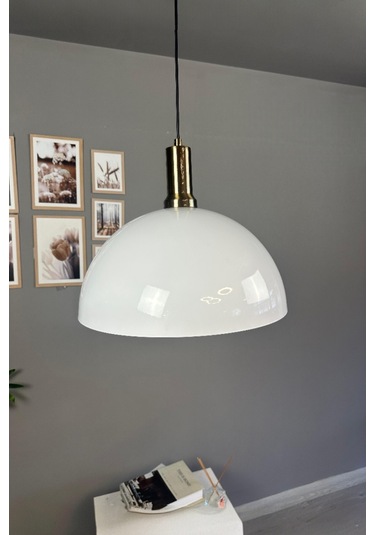 Linate Beyaz Eskitme Fener Başlık Avize Tekli Sarkıt Salon Kuaför Dekoratif Aydınlatma Beyaz