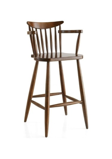 Hudson Ahşap Bar Sandalyesi Ceviz