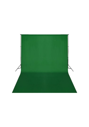 Greenbox Yeşil Fon Perdesi 3Mx6M ve Fon Standı 3X6Mt