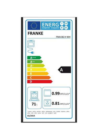Franke MARIS FMA 86 H WH Bianco 71 L Ankastre Fırın