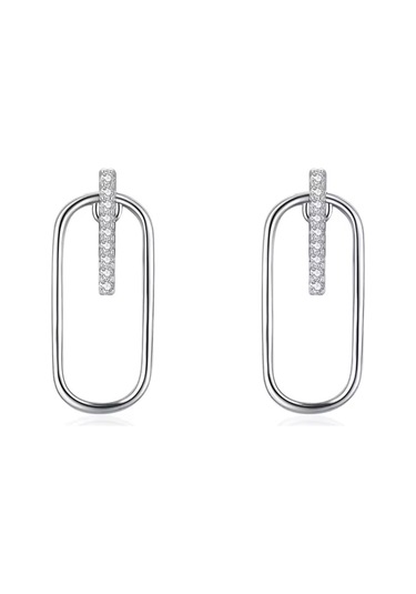 Timeless Series Işıltılı Çiftli Modern Sadelik Kadın Gümüş Küpe