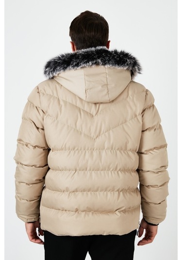 Buratti Slim Fit Suni Kürklü Peluş Astarlı Çıkarılabilir Kapüşonlu Şişme Erkek Mont 5761080 B Taş Buratti Slim Fit Suni Kürklü Peluş Astarlı Çıkarılabilir Kapüşonlu Şişme Erkek Mont 5761080 B Taş