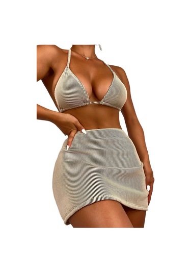 Etek Bikini Mayo Gri