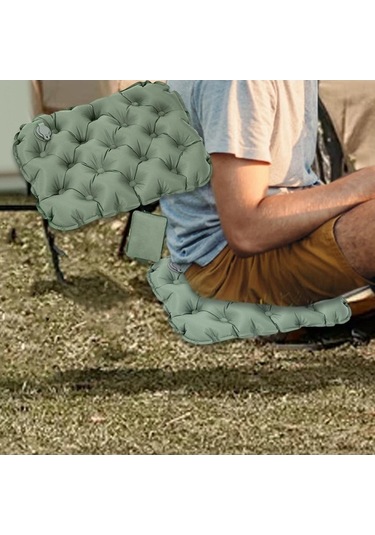 Bosphorusboutique02 Ofis Sandalye Koltuk Minderi, Katlanabilir, Uçak Ve Ofis Kullanımına Uygun, Koyu Yeşil Koyu Yeşil