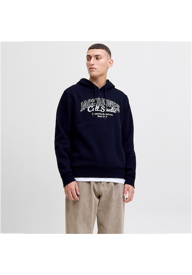 Jack&jones Makoto Erkek Lacivert Kapüşonlu Sweatshirt Lacivert