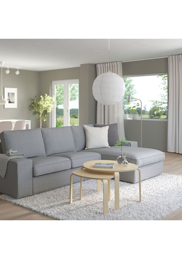 2'li Kanepe Ve Uzanma Koltuğu, Tibbleby Bej-gri Gri