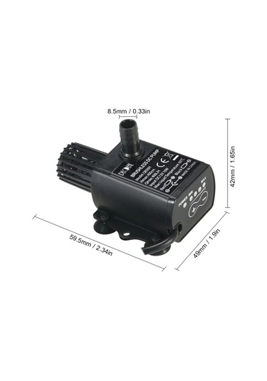 Dc12v Güneşçi Mikro Fırçasız Soğuk Su Dolaşım Çeşmesi Su Pompası, Boyut:qr50h