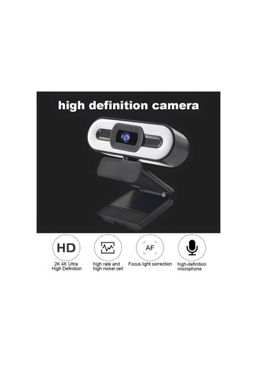 Dashanshop 3k/4k Webcam Gürültü Önleyici Mikrofon Dokunmatik Aydınlatma Işık Halkası Pc/mac Uyumlu