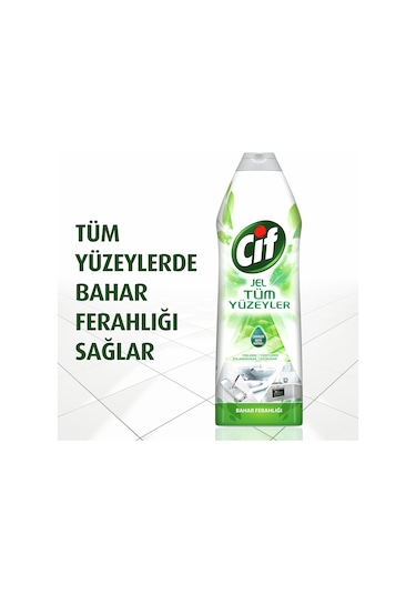 Cif Jel Yüzey Temizleyici Tüm Yüzeyler Bahar Ferahlığı 3 x 1500 ML