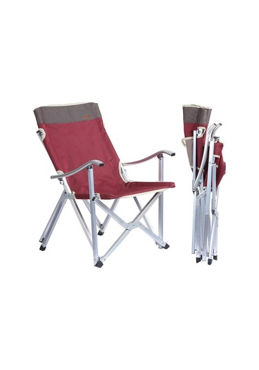Katlanır Kamp Piknik Sandalyesi - Madfox Dachuan - Bordo - 547281 - Taşıma Çantalı Çok Renkli