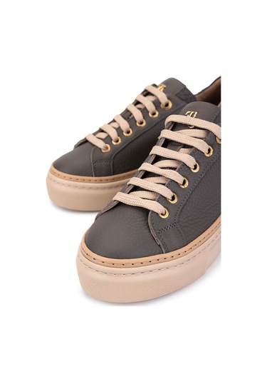 Tamer Tanca Kadın Hakiki Deri Koyu Gri Sneakers & Spor Ayakkabı 1116 5022-09 Bn Ayk Sk25-26 K.grı Fltr Gri
