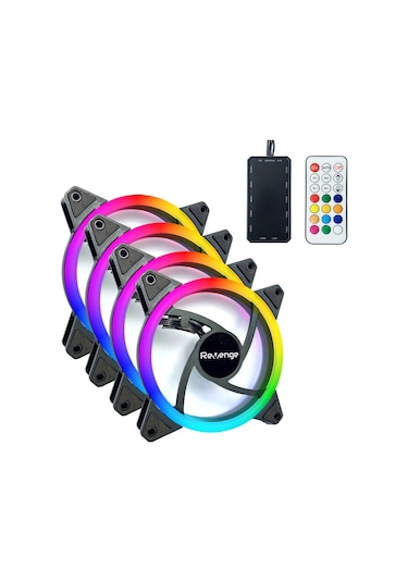 Revenge Rv400 4in1 Kumandalı 12cm Rgb Fan Seti Fan Kontrolör Dahil 120mm 4lü Bilgisayar Kasa Fanı