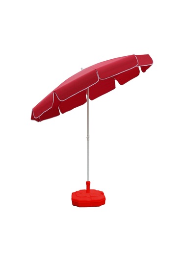 Ods Plaj Şemsiyesi 180/8 Bidonlu - Kırmızı Kırmızı