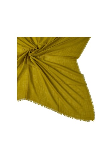 Enba Flamlı Yazma %100 Pamuk Nefes Alan Doğal Kumaş Hardal