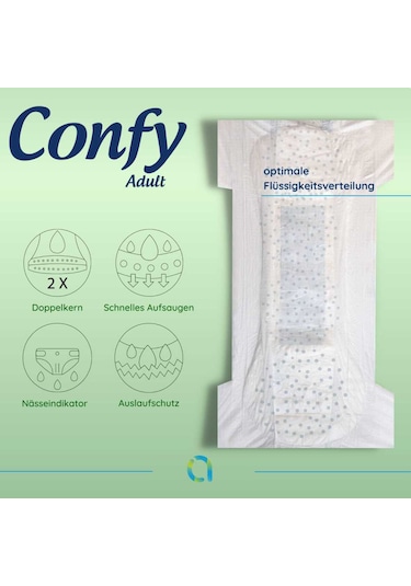 Confy Adult Yetişkin Bez Straıght Large Jumbo 30 Adet