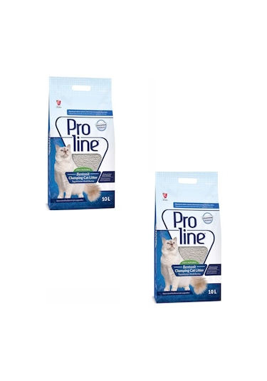 Proline Parfümsüz İnce Taneli Topaklaşan Bentonit Kedi Kumu 2 x 10 L