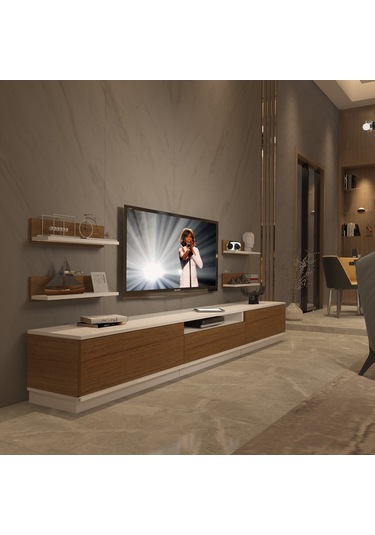 Decoraktiv Trendstyle 270rs Mdf Tv Ünitesi Tv Sehpası Beyaz - Ceviz