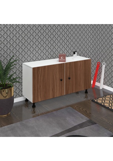 Kenzlife Ayakkabılık Yemeni3 Cvzbyz 53 120 32 Kapaklı 3 Raflı 18 Çift Ayakkabı Kapasitesi Ahşap