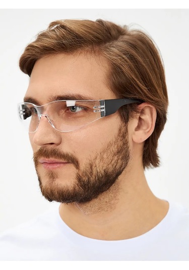 Elanplast Şeffaf İş Goggle Koruyucu İnşaat Gözlükleri 226580505