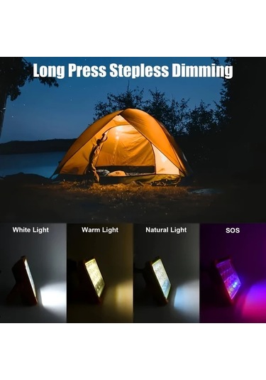 Xuweiwei Turuncu Güneş Işıkları 180 Derece Döndürme Uzun Pil Ömrü Kamp Taşınabilir Sel Feneri Ev Kullanımı