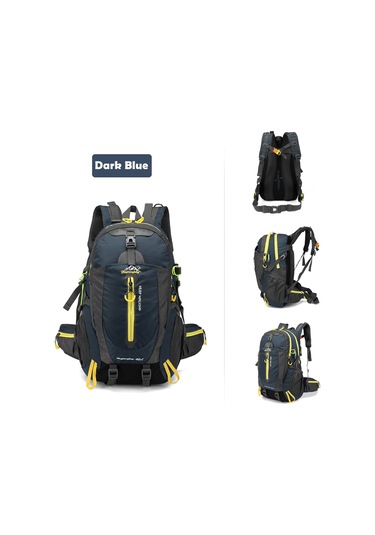 Neevoyu 40l Gezi Ve Yürüyüş Çantası - Dayanıklı Nilon Materyal, 6 Cepli Mavi Sırt Çantası Koyu Mavi