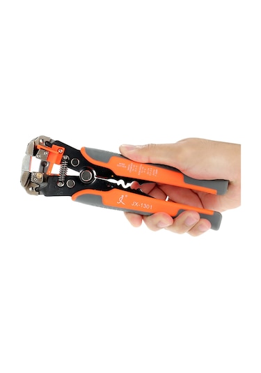 Aubyhe Jx-1301 Kırmızı Multifonksiyon Tel Soğutucu: Otomatik Soğuma, Kesme Ve Presleme - Çelik Ağızlı 10-24 Awg Kırmızı