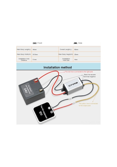 Maiyame Taşınabilir 12v/24v'den 5v 5a Dc Dönüştürücü - Yüksek Verimli, Su Geçirmez 112 Karakter