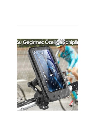Gidon Bağlantılı Su Geçirmez Mıknatıslı Motorsiklet Telefon Tutucu - 9053959504496ynt
