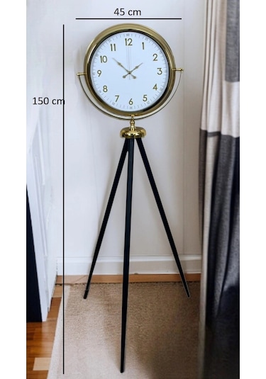 Zentime Heritage Gold Zarif Tripod Ayaklı Saat Çok Renkli