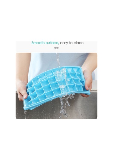 Yuntech01 36 Hücreli Silikon Buzluk, Ev Ve Bar Kullanıma Uygun, Kapaklı Buz Blok Oluşturucu Mavi Çok Renkli